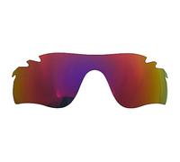 Lentes de repuesto Wetnenss para gafas de sol Oakley RadarLock Path con ventilación/1,5 mm polarizadas/fáciles de instalar, Rojo oscuro, 136*45mm