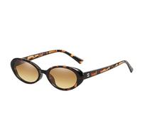 Lentes de sol ovalados retro - 1 par de protección UV 5035, de celebridades para mujer, protección solar al aire libre, elegante seguridad ocular que proporciona un aspecto vintage elegante para