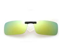 Lentes de sol polarizados unisex con clip, anti-UVB, lentes de sol abatibles para conducir, pescar, ciclismo, vacaciones, sol, hombres y mujeres, Amarillo y verde.