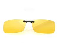 Lentes de sol polarizados unisex con clip, anti-UVB, lentes de sol abatibles para conducir, pescar, ciclismo, vacaciones, sol, hombres y mujeres, Visión nocturna amarilla.