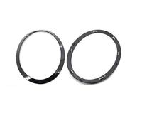 Lentes Faros Cubierta Para Mini Para Cooper F55 F56 F57 2014-2021 Cubierta De Bisel Anillo Lámpara Delantera Trasera Embellecedor Marco Luz Faro Coche 2 Uds(Black Front)