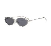 Lentes polarizados para hip hop, modernos, elegantes, para lentes de sol, unisex, accesorios para fotos, marco de metal, elegantes lentes de sol
