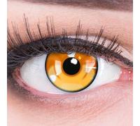Lentillas de color amarillo 'Anime Arc 3 Yellow' 1 par. Cómodas y perfectas para carnaval de Halloween, cosplay de anime, blandas, sin dioptrías + recipiente de lentillas, sin graduación