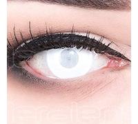 Lentillas de color blanco Vampiro Blind White Mentalist 1 par. Cómodo y perfecto para el carnaval de Halloween gratis estuche de lentillas sin graduación
