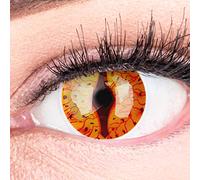 Lentillas de color Marrón Amarillo Dragon 1 par. Para Halloween Carnaval, cosplay de anime, gratis estuche de lentillas sin graduación