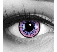 Lentillas de color púrpura violeta Purple Fee 1 par. Cómodas y perfectas para carnaval de Halloween, cosplay de anime, blandas, sin dioptrías + recipiente de lentillas, sin graduación