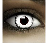 Lentillas de color"Vampire" + cápsulas de sangre artificial + recipiente de FXContacs en blanco, blandas, sin dioptrías pack de 2 unidades - cómodas y perfectas para Halloween, Carnaval, sin corregir