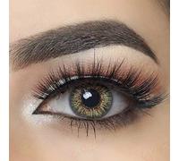 Lentillas de color verde de 3 tonos, sin graduación, 12 meses de uso, incluye solución multifunción Avizor para lentillas (10 ml), estuche (color aleatorio), pinza y aplicador de regalo