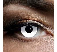 Lentillas de contacto de color 1 SEMANA zombie o vampiro lentes de Halloween Maquillaje de Halloween maquillaje de zombies Blanco
