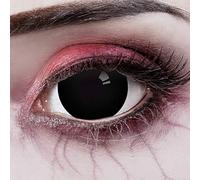 Lentillas de distintos colores Aricona - Sclera Black 17 mm completamente negras - Lentes de contacto de distintos colores para Halloween y fiestas de disfraces - Lentillas de un año de duración