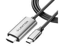 LENTION Adaptador Cable de 1,8 M USB C a HDMI 2.0 (4K@60Hz) para MacBook Pro 13/14/15/16 2024-2016, Nuevo Mac Air/iPad Pro/Surface, Chromebook, Samsung S20/S10/S9/S8/Plus/Note (CU707,Gris)