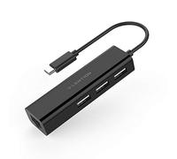 LENTION Hub USB C 3 Puertos USB 2.0 con RJ45 Ethernet 100Mbps LAN, Adaptador para MacBook Pro M1/M2/M3/M4/M5 2016-2025, Nuevo Mac Air, MacBook 12, Surface (USB2.0, Negro)