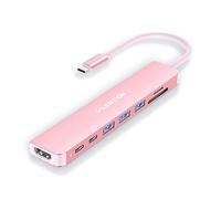 LENTION Hub USB C HDMI 4K 60Hz, PD 100W, Lector de Tarjeta SD/TF, USB-C 3.0 y 3 USB-A 3.0 5Gbps, Adaptador para MacBook Pro 2024-2016, Nuevo Mac Air, Surface, iPhone 15 Plus Pro MAX y Más (CE18s)