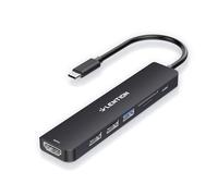 LENTION Hub USB C HDMI 4K@60Hz, PD 100W, Lector de Tarjetas SD/TF, USB 3.0 & 2.0, Adaptador USB C 7 en 1 para MacBook Pro 2026-2016, Nuevo Mac Air, Surface, iPhone 17 Plus Pro MAX y Más (Negro)