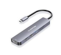 LENTION Hub USB C HDMI 4K@60Hz, PD 100W, Lector de Tarjetas SD/TF, USB 3.0 & 2.0, Adaptador USB C 7 en 1 para MacBook Pro/Air 2026-2016, Nuevo iPad Pro, Surface, iPhone 17 Plus Pro MAX y Más (Gris)