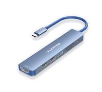 LENTION Hub USB C HDMI 4K@60Hz, PD 100W, Lector de Tarjetas SD/TF, USB 3.0 & 2.0, Adaptador USB C 7 en 1 para MacBook Pro/Air 2026-2016, Nuevo iPad Pro, Surface, iPhone 17 Plus Pro MAX y Más (Azul)