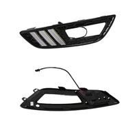 LENTLY Foco Trabajo LED Faros 1 Par Luces LED Conducción Diurna Para Coche, Función Señal Giro Amarilla, Cubierta Luz Antiniebla DRL Para Ford Para Focus 3 MK3 2015 2016 2017 2018(Blanco)