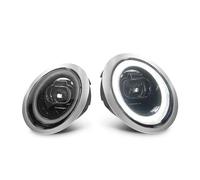 LENTLY Foco Trabajo LED Faros Conjunto Faros Delanteros LED 2 Piezas Actualización DRL Intermitentes Ámbar Para Mini Para Cooper R50 R52 R53 (2001-2007)(2 piece Chrome,Xenon)