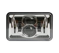 LENTLY Foco Trabajo LED Faros Faros Cuadrados Para Camiones 4X6 Luz LED Para Faros Delanteros Coche Haz Sellado Blanco Haz Alto/bajo Reemplazo Para Jeep Para Wrangler Para Cherokee(1chrome)