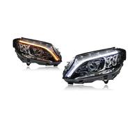 LENTLY Foco Trabajo LED Faros Faros Delanteros LED Para Benz Clase C W205 2014-2020 Luces Diurnas Intermitentes Dinámicos Accesorios Para Coche(Halogen)
