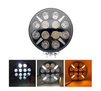 LENTLY Foco Trabajo LED Faros Para 4x4 Para Todoterreno ATV UTV Camión Tractor Motocicleta Luces 9 Pulgadas 120W Luz Trabajo LED Redonda Luz Trabajo Combinada Alta Potencia(1piece white amber)