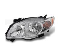 LENTLY Foco Trabajo LED Faros Para Toyota Para Corolla 2009 2010 2011 2012-2013 Faro Delantero Luz Giro Delantera Versión Estadounidense Parachoques Delantero Halógeno(09-10 left side)