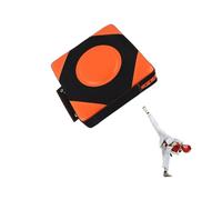 LenTLy Saco de Boxeo para Pared, Almohadilla de Lucha para Ejercicios en Casa, Sanda Taekwondo, Hecho de Cuero PU y Esponja EPE de Alta Elasticidad (Negro Naranja)