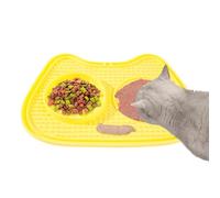 Lento para Gatos, Cuenco Interactivo antiasfixia con para Rompecabezas, dispensador de golosinas de alimentación Lenta, para Tiras de Yogur, latas, Aperitivos, golosinas y
