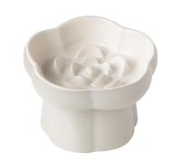 lento para gatos - de cerámica inclinado elevado para evitar el engullido, antivómitos, comida húmeda, comida seca, alimentación lenta y saludable, cuencos elevados para mascotas