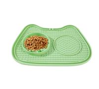 Lento para Gatos | Dispensador para Placa de Lamer con y Antiatragantamiento | Dispensador De Premios Lento con Tapete De Lamer - para Tiras De Yogur Snacks Comida Húmeda Y Seca
