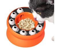 Lento para Gatos Glotones,Plato Giratorio para Gatos - Juego Interactivo De Alimentación para Comida Seca En Hogar Interior Y Exterior
