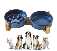 Lento para Perros - Cerámica Antideslizante con Diseño De Patita Lento para Mascotas - Bebedero Y para Interior Exterior Jardín Y Camping