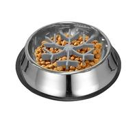 Lento para Perros - Cuenco Anti Atragantamiento Plato | De Silicona Y Acero Inoxidable para Prevenir Atragantamiento,para Perros Y Gatos Cachorros Razas Pequeñas Medianas Grandes