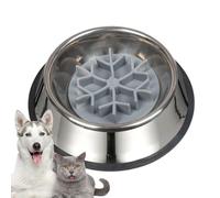 Lento para Perros,Cuenco Anti Atragantamiento Plato | Plato de Silicona y Acero Inoxidable para Comer Despacio,para Perros Cachorros Y Gatos De Razas Pequeñas Medianas Y Grandes