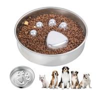 lento para perros, de acero inoxidable, antiingestión, para comer, antideslizante, para la prevención de la hinchazón y la educación para cachorros y comedores rápidos