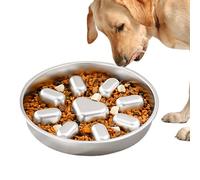 Lento para Perros,Plato Laberinto Anti-atragantamiento - de Acero Inoxidable con Base Antideslizante | para Perros de Tamaño Mediano Que Comen Rápido, Comida, Agua