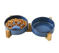 Lento para Perros | Set De Bowl De Cerámica con Diseño De Patita para Comida Y Agua | Accesorios para Mascotas para Interior Exterior Hogar Jardín Camping Coche