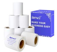LENVII 50x25mm Etiquetas Térmicas Fuente Azul, 2000 Etiquetas Autoadhesivas