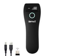 LENVII Bluetooth Barcode Scanner Portable Wireless Barcode Reader Wireless 1D/2D/QR Code Scanner Barcode Leser Win/Android/iOS para tienda, supermercado, almacén