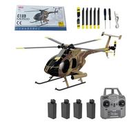 LenyKingPro MD500 C189 4CH Helicóptero RC de un solo rotor con giroscopio de 6 ejes, motores duales sin escobillas y retención de altitud barómetro, modelo de vuelo estable para principiantes y uso en