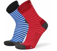 Lenz 1.0 Outdoor Calcetines para niños, Azul/Rojo, Talla 31-34