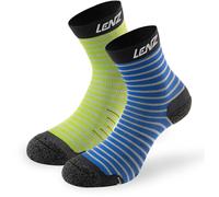Lenz 1.0 Outdoor Calcetines para niños, Azul/Verde, Talla 27-30