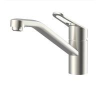 Lenz 46060611 MILA - Grifo de cocina (acero inoxidable, altura cómoda y orientable 180°, fijación rápida, superficie antihuellas, boquilla mezcladora de marca y cartucho cerámico)