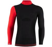 Lenz 6.0 Merino Turtle Neck Camisa Longsleeve, negro-rojo, tamaño M para Hombres
