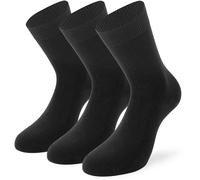 Lenz Basic Calcetines de mujer - Pack de 3, negro, Talla 35-38