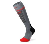 Lenz Heat Sock 5.1 Toe Cap Slim Calcetines calefactables, negro-gris-rojo, tamaño 31 32 33 34 para Hombres