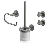 Lenz Conjunto de escobillero y portarrollos Juna (4 pzs., Grafito)