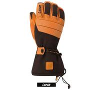 Lenz - Guantes de esquí - Heat Glove 9.0 Finger Cap Men Marron / Noir de Lana - Talla M - Naranja Naranja M