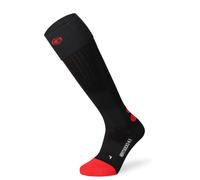 Lenz Heat Sock 4.1 Toe Cap Calcetines calefactables, negro-rojo, tamaño 31 32 33 34 para Hombres