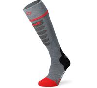 Lenz Heat Sock 5.1 Toe Cap Slim Calcetines calefactables, Gris/negro/rojo, Talla 39-41